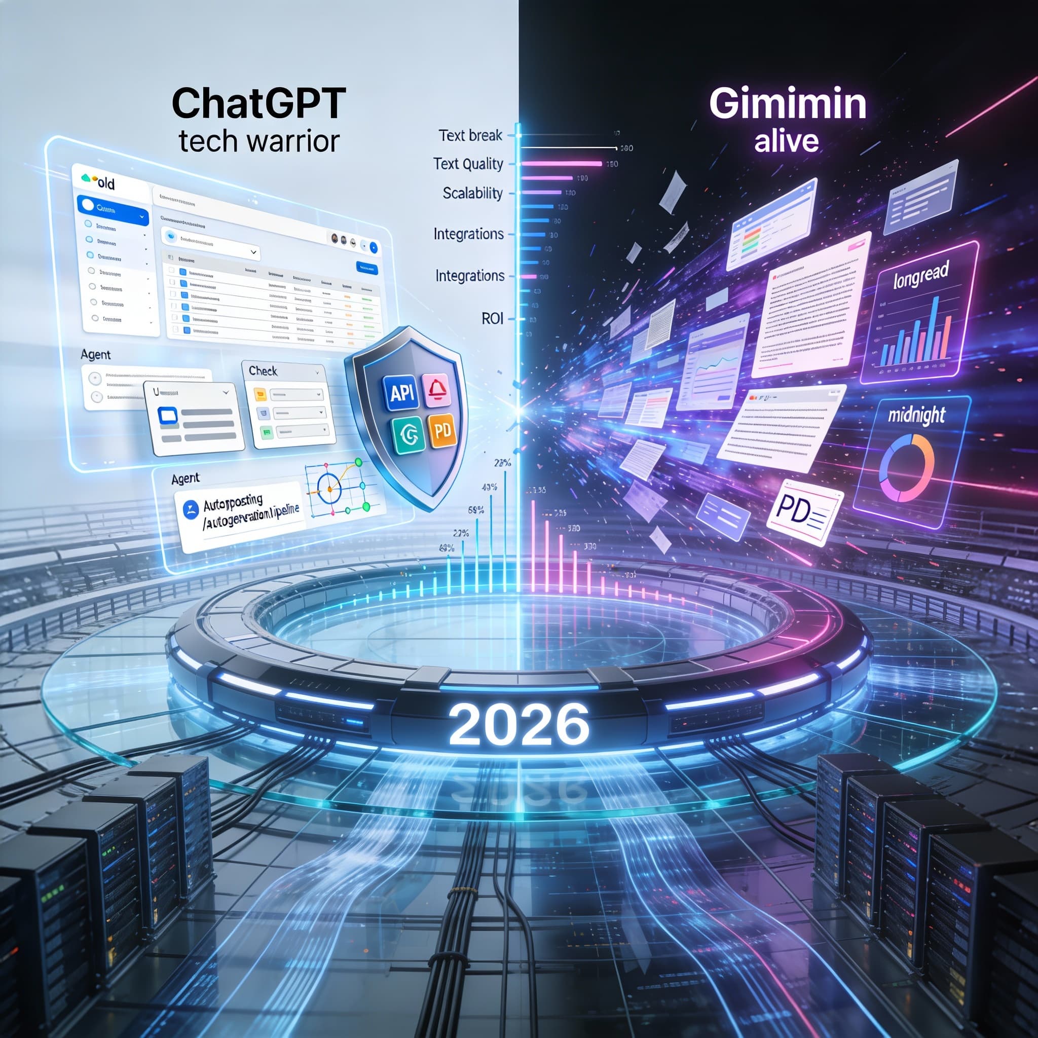 ChatGPT vs Gemini 2026: битва за контент